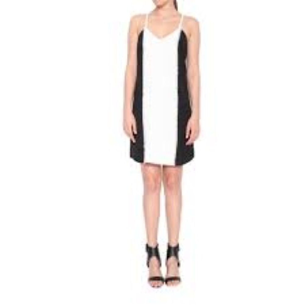 DREW black and white frayed dress - Anthropologie